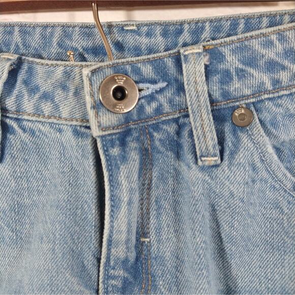 W G-Star Raw Denim Women Arc Light Blue Wash Mini Denim Jean Short Shorts 26 - Picture 3 of 6